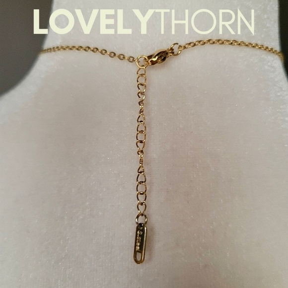 LOVELYTHORN // custom foxy lady 18K gold-plated 16" stainless steel nameplate - Picture 14 of 14